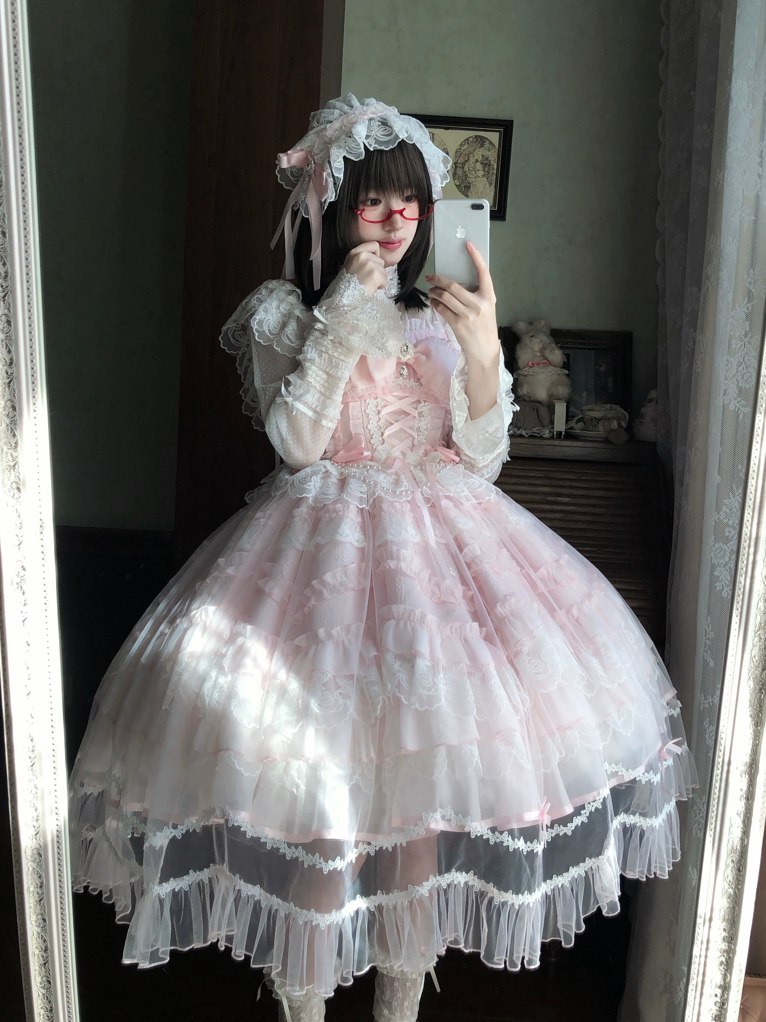 Eternal Vow - Wedding Lolita JSK, Detachable Overlay - Image 17