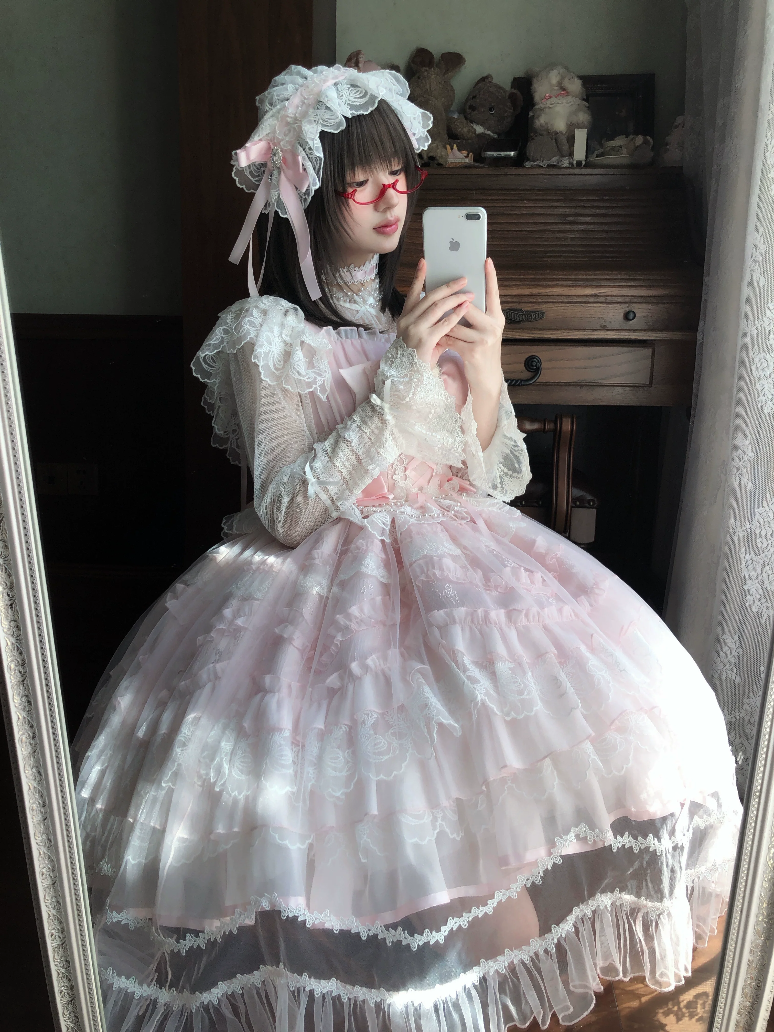 Eternal Vow - Wedding Lolita JSK, Detachable Overlay - Image 18