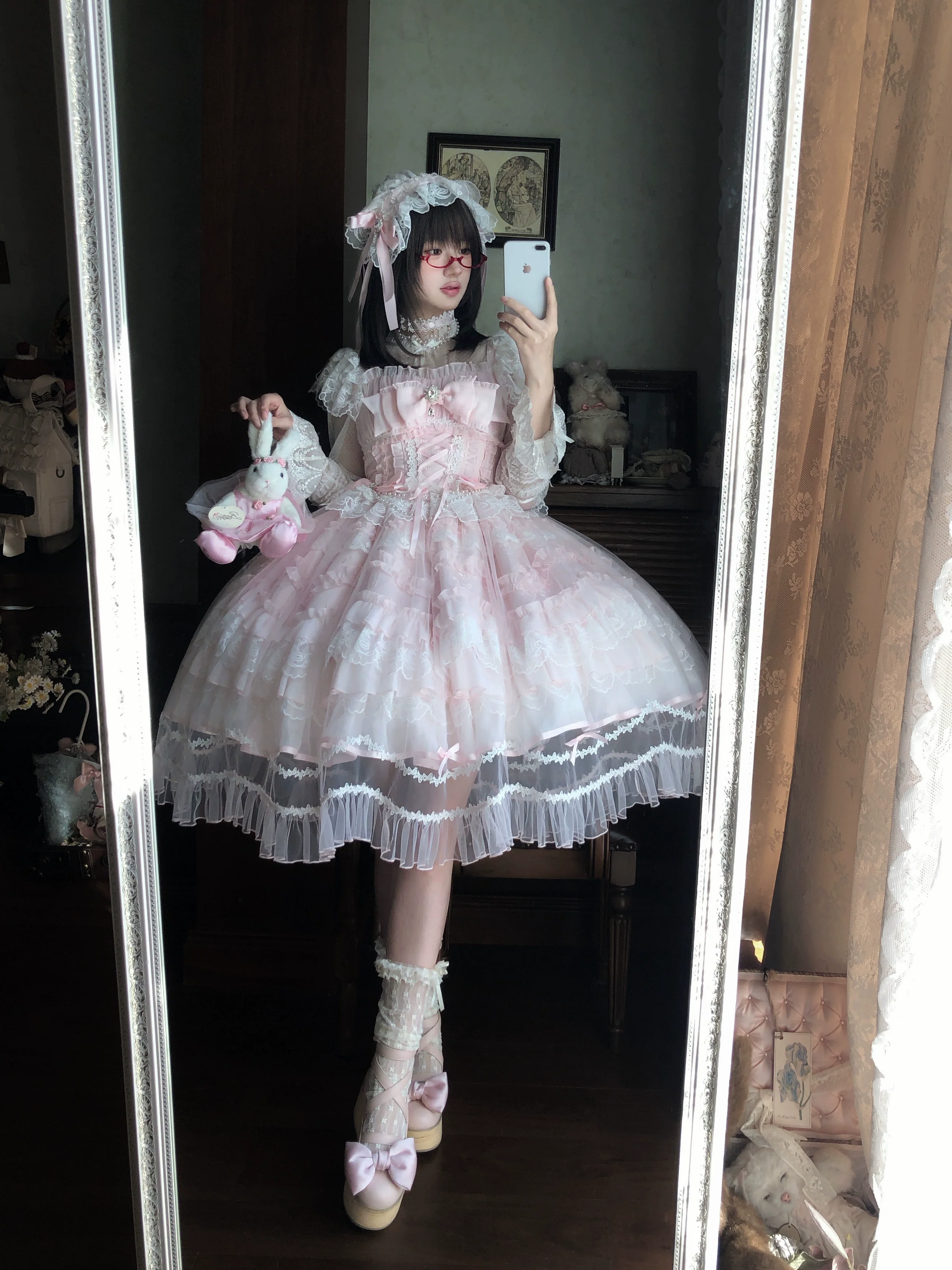 Eternal Vow - Wedding Lolita JSK, Detachable Overlay - Image 19