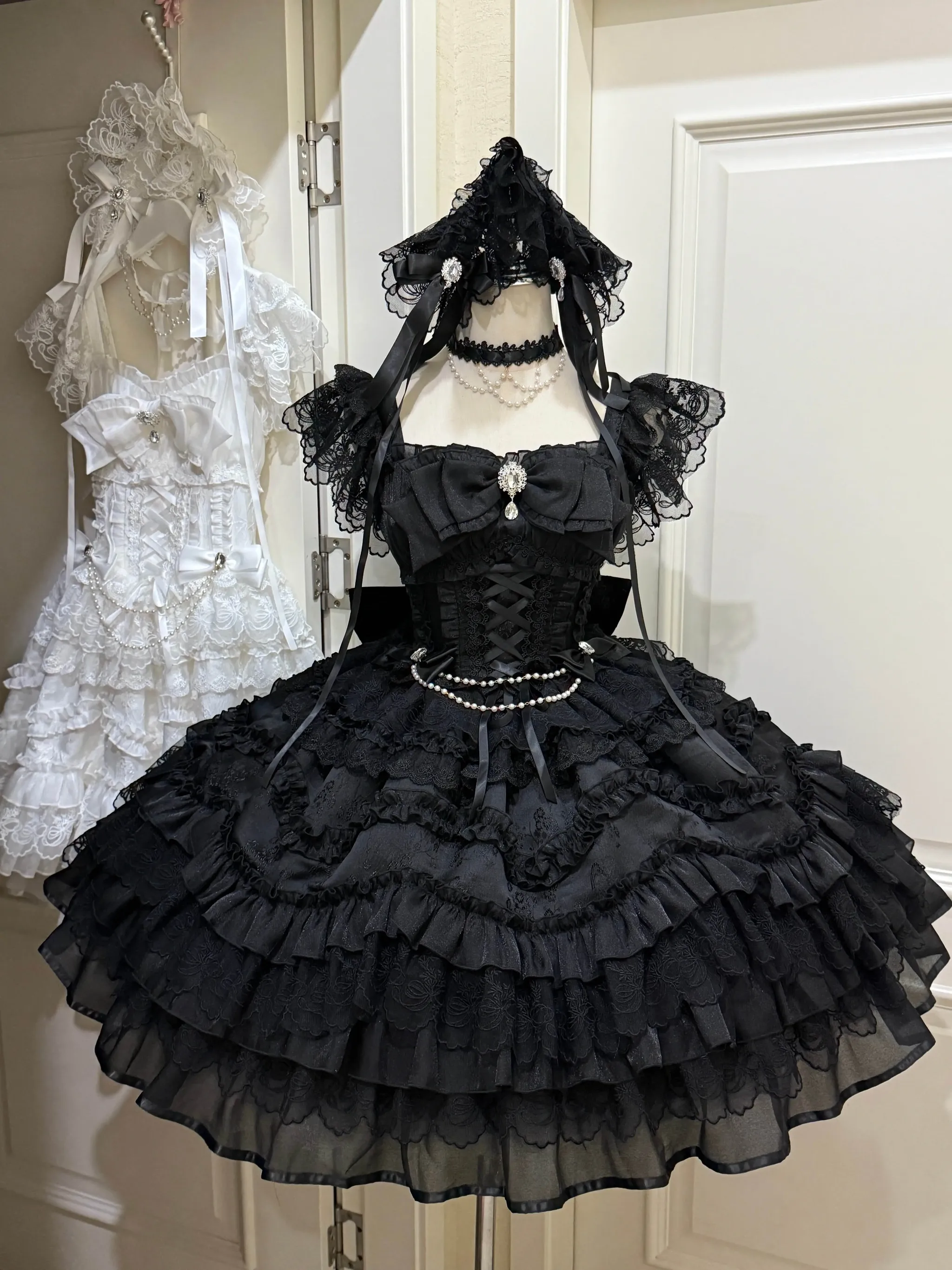 Eternal Vow - Wedding Lolita JSK, Detachable Overlay - Image 24