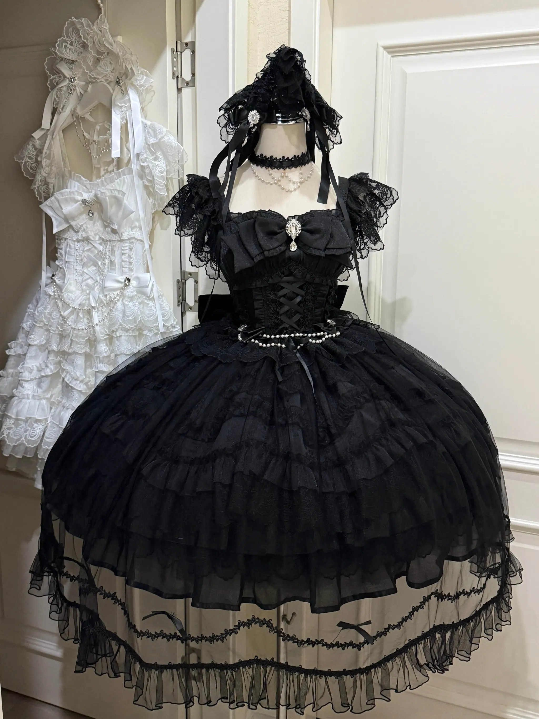 Eternal Vow - Wedding Lolita JSK, Detachable Overlay - Image 25