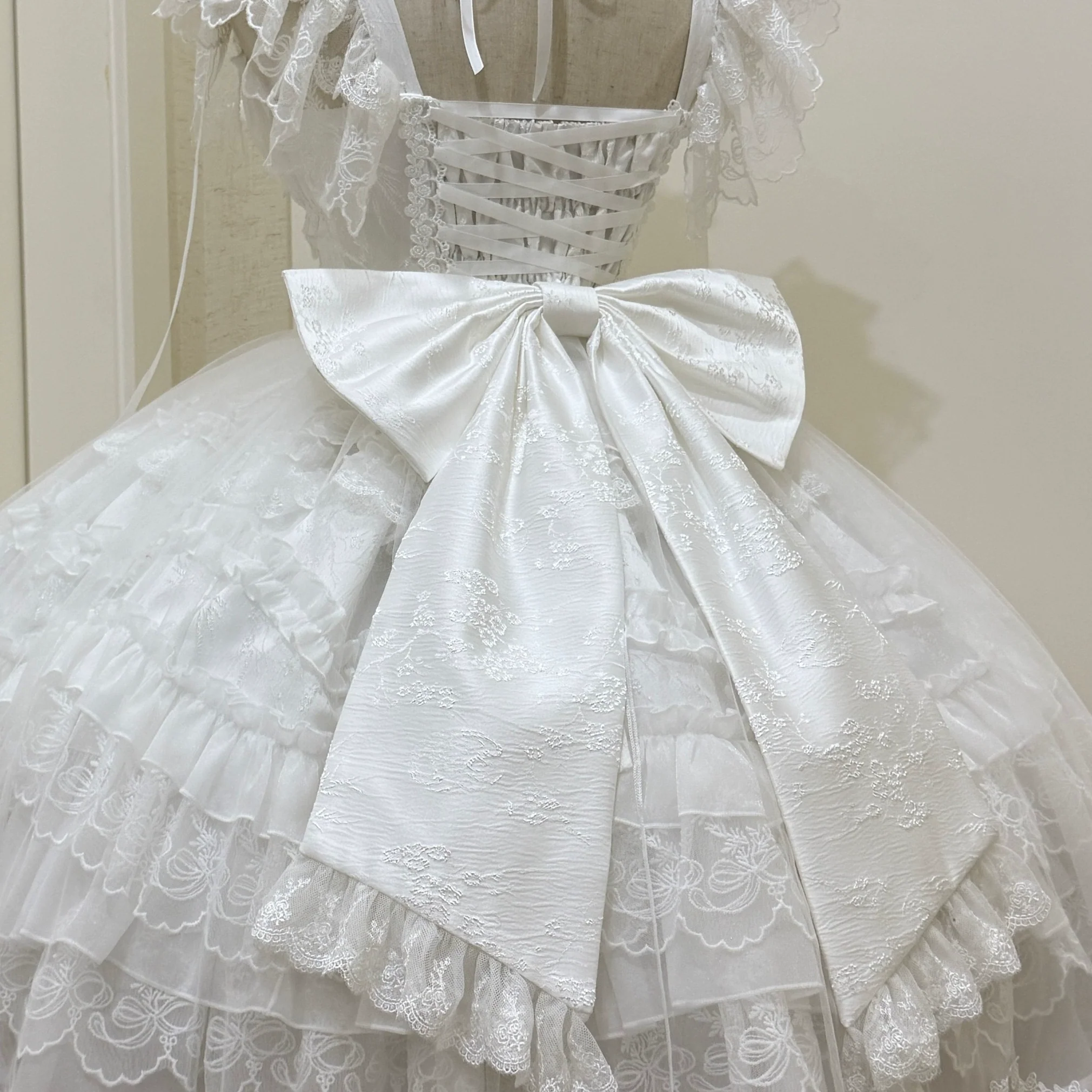 Eternal Vow - Wedding Lolita JSK, Detachable Overlay - Image 28
