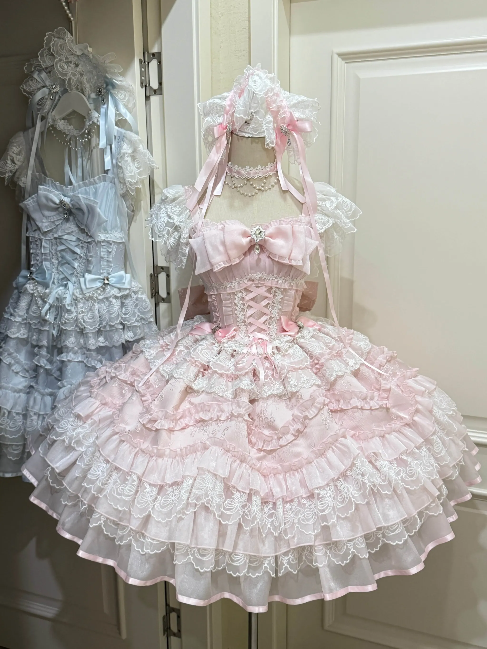 Eternal Vow - Wedding Lolita JSK, Detachable Overlay - Image 29
