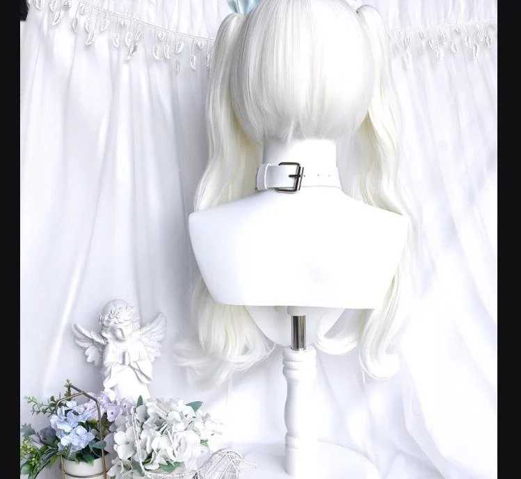 Sinwavy - White Gothic Lolita Wig, Roman Curls & Long Wavy - Image 8