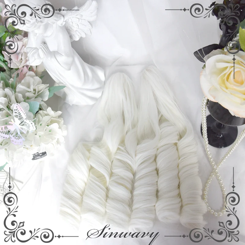 Sinwavy - White Gothic Lolita Wig, Roman Curls & Long Wavy - Image 9