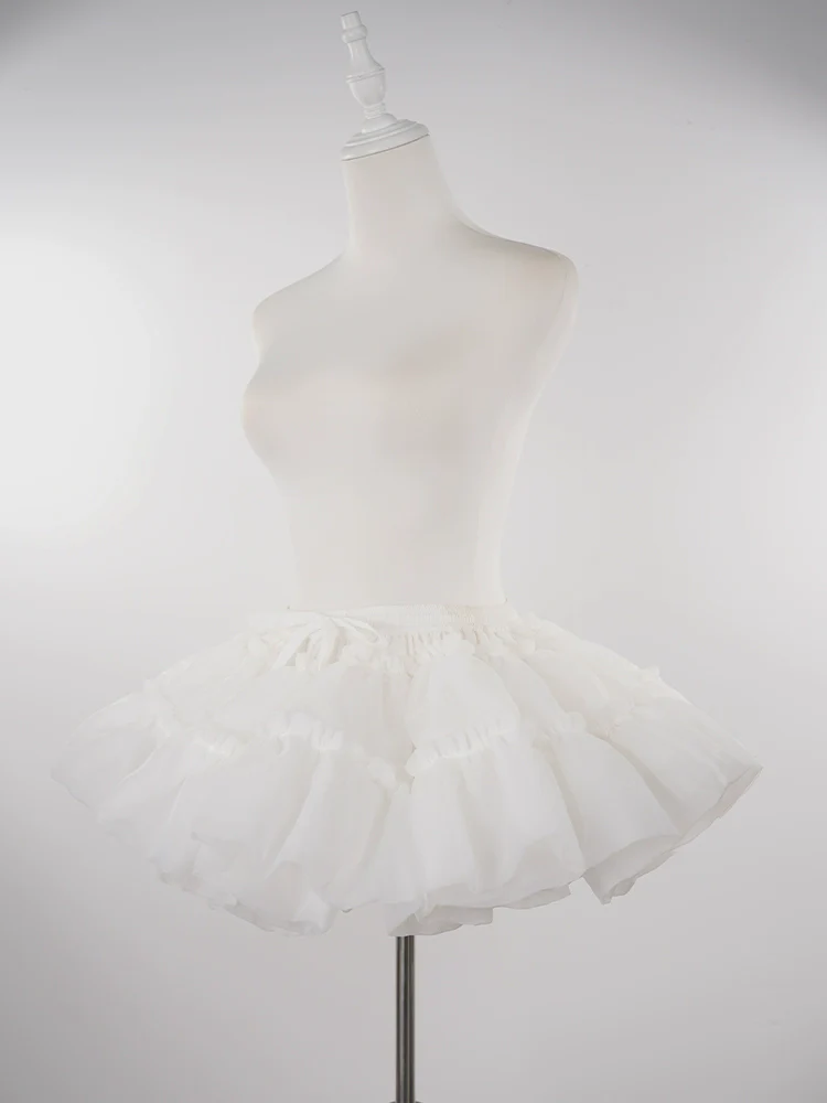 White Puffy Lolita Petticoat | 11.8" (30 cm) Length - Image 2