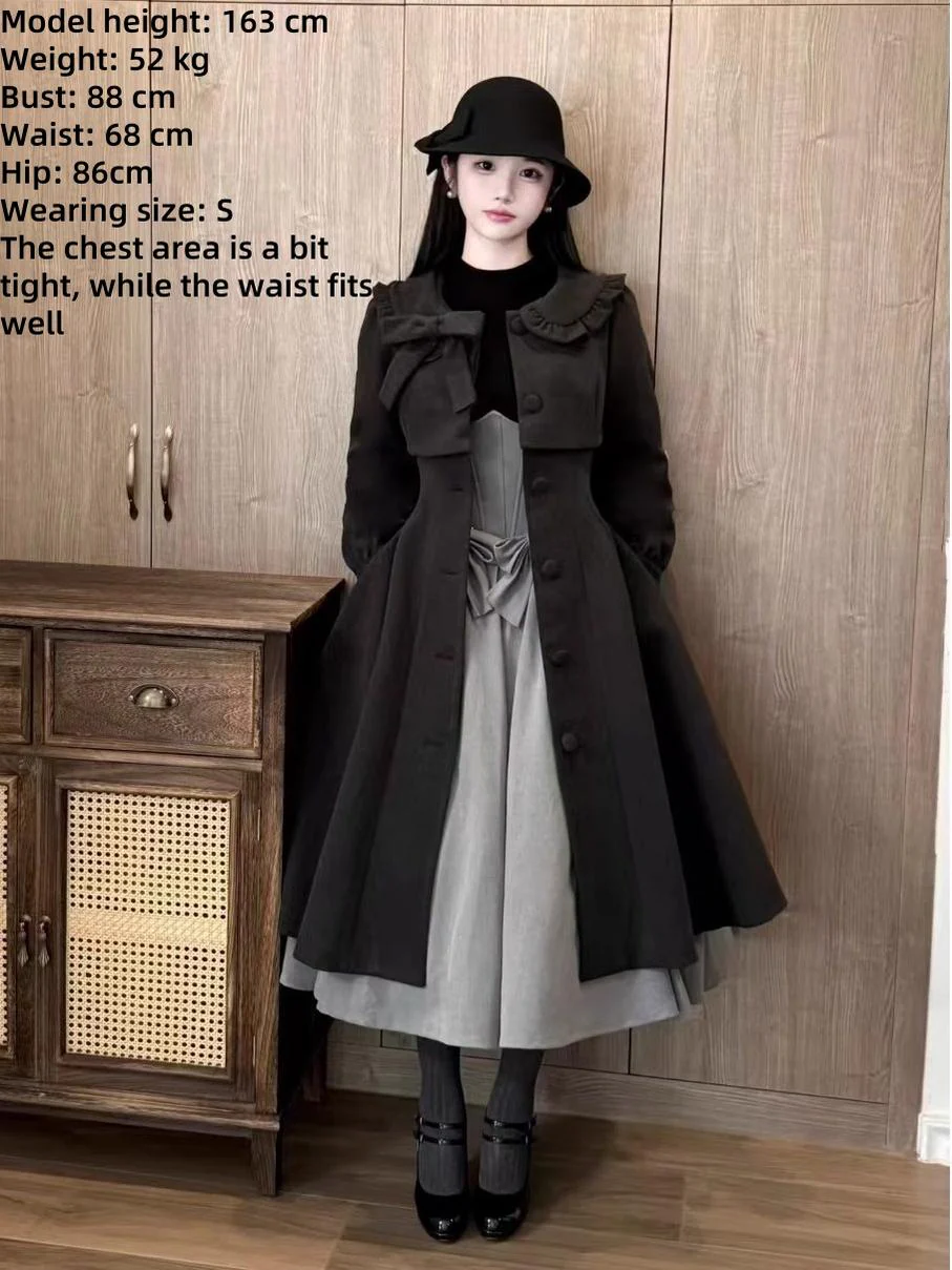 Winter Classic Lolita Coat Suit Woolen Plus Size Outerwear - Image 13