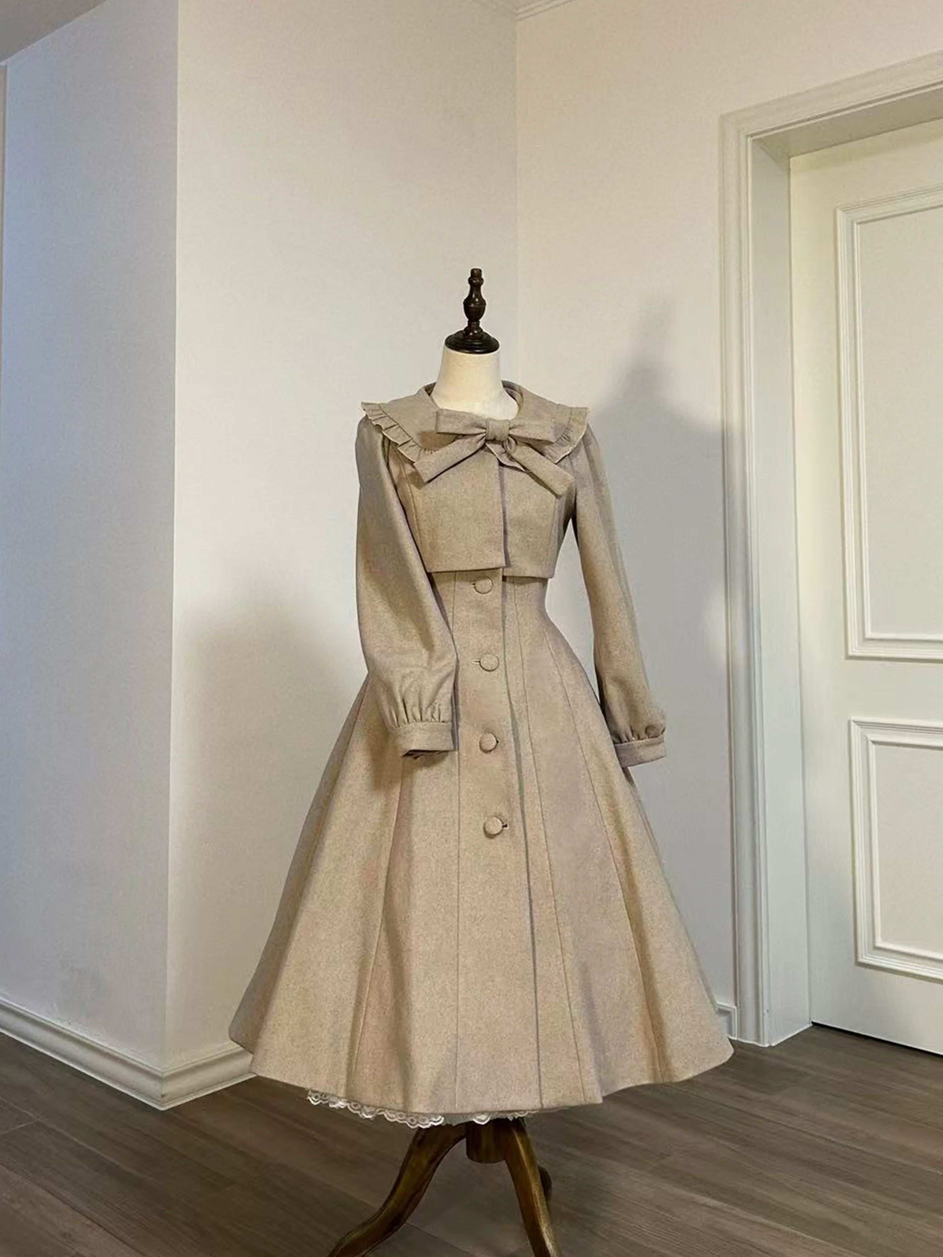 Winter Classic Lolita Coat Suit Woolen Plus Size Outerwear - Image 2