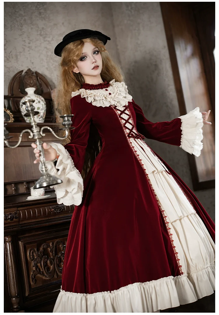 The Nutcracker - Winter Classic Lolita OP Dress, Front Opening - Image 19
