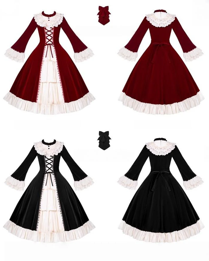 The Nutcracker - Winter Classic Lolita OP Dress, Front Opening - Image 21