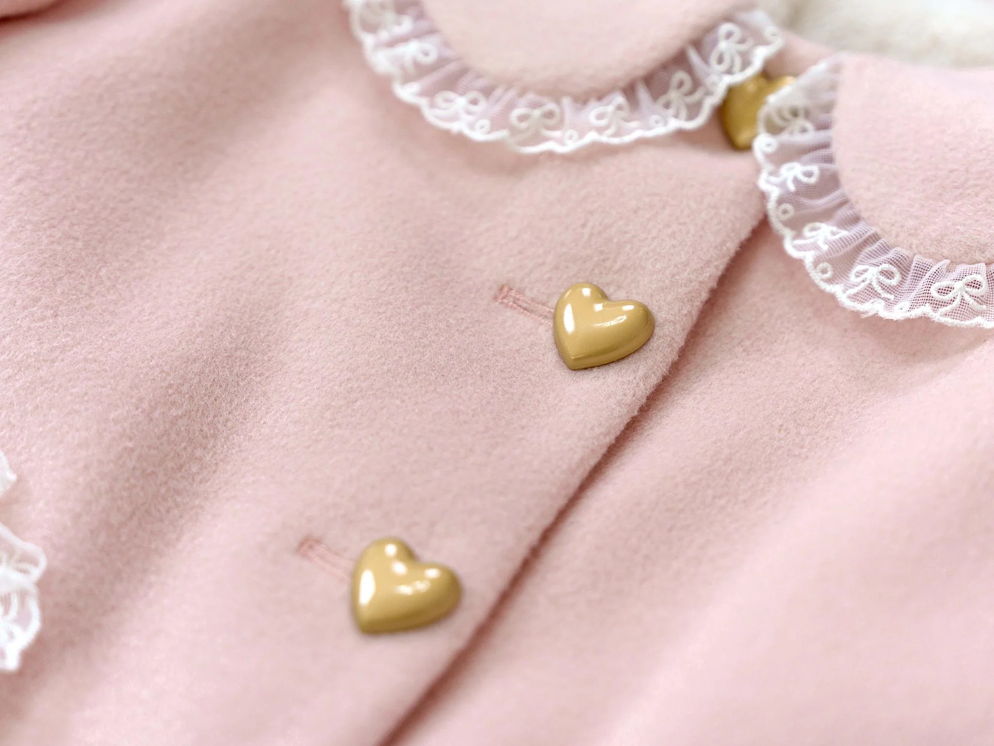 Dream Magic Box - Milk Puff - Winter Fleece-lined Sweet Lolita Coat, Detachable Collar - Image 14