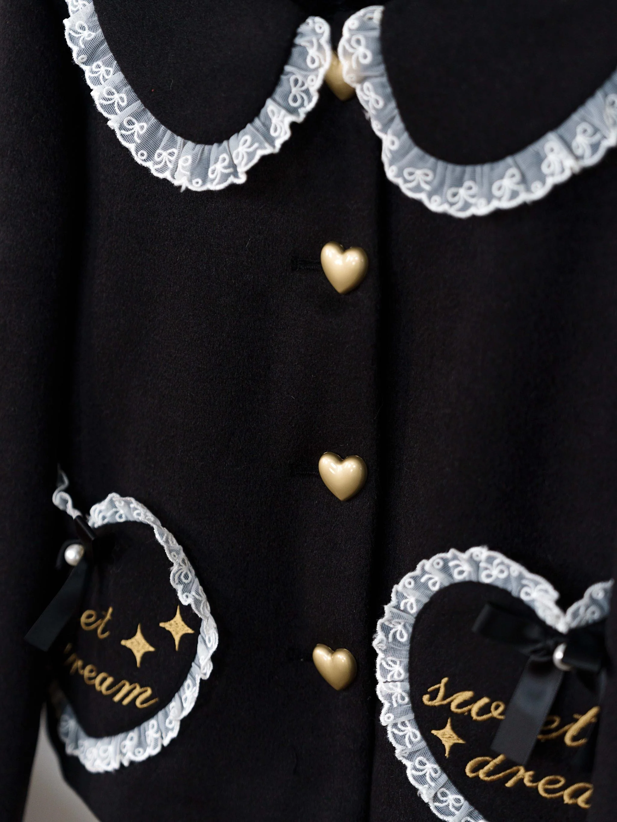 Dream Magic Box - Milk Puff - Winter Fleece-lined Sweet Lolita Coat, Detachable Collar - Image 37