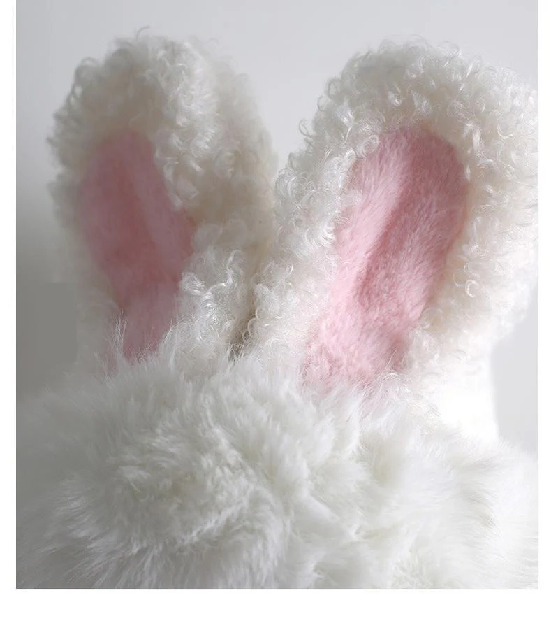 Xiaogui - Winter Kawaii Lolita Hat Plush Warm Hat with Pom-Poms - Image 8
