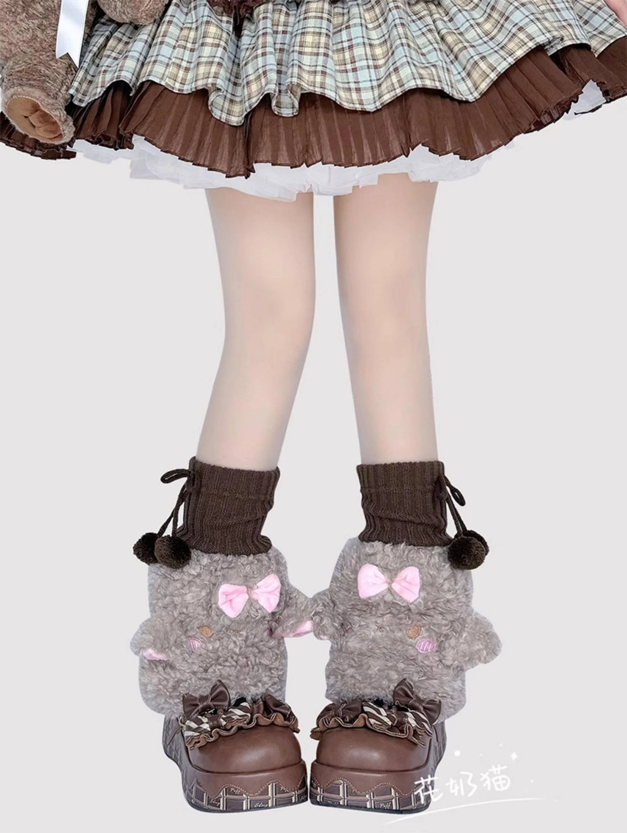 Winter Kawaii Lolita Leg Warmers, Lamb-shaped - Image 11