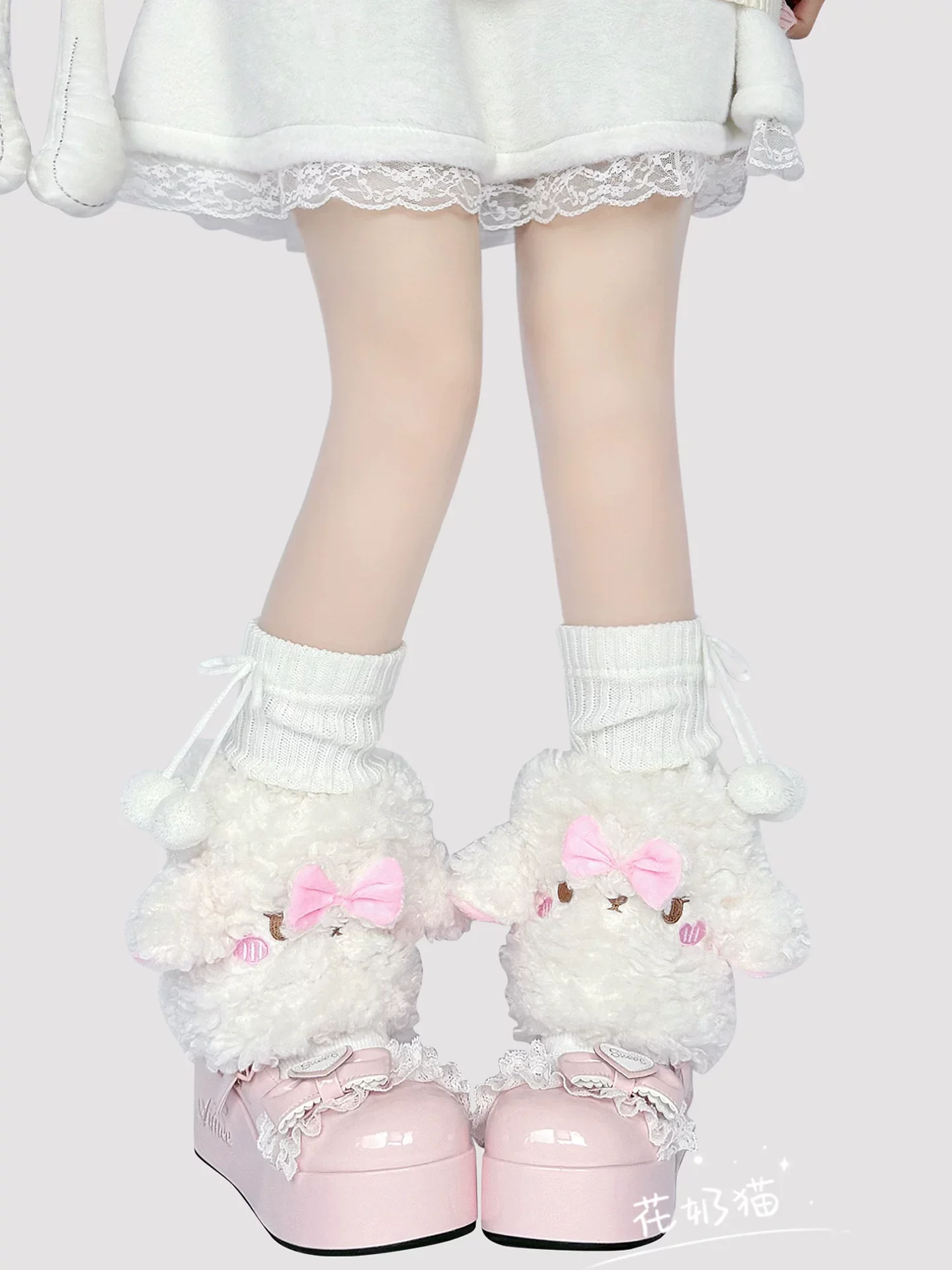 Winter Kawaii Lolita Leg Warmers, Lamb-shaped - Image 5