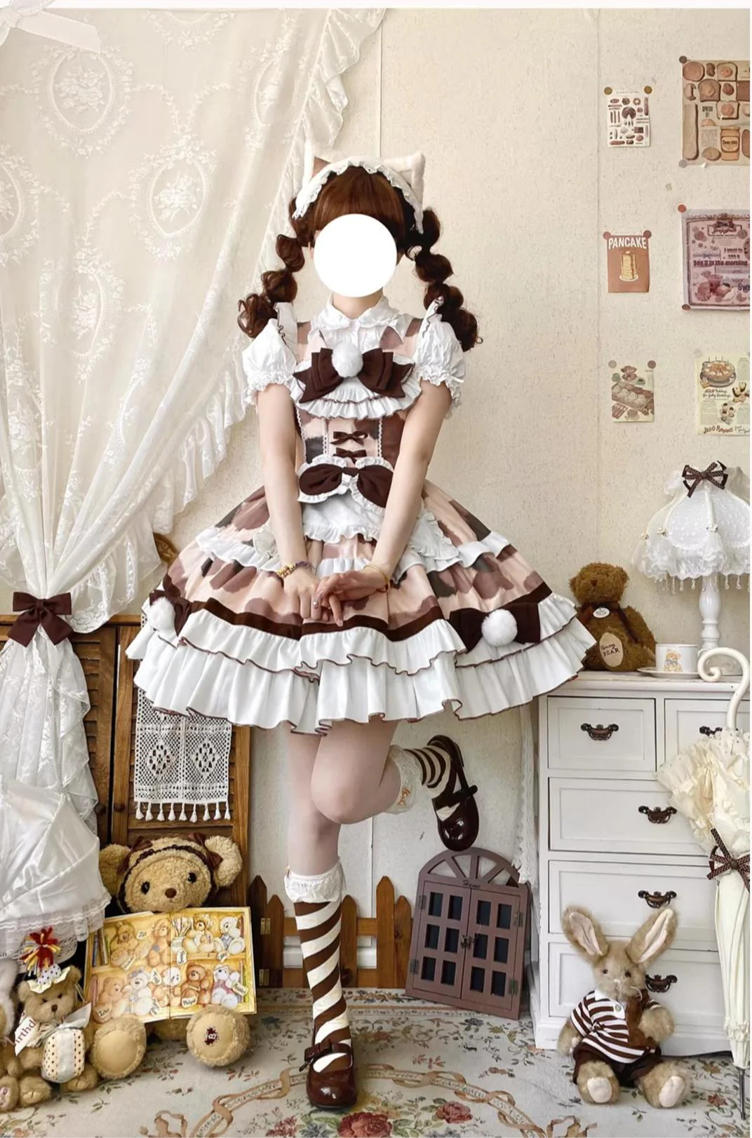 Calico Cat - Winter Kawaii Lolita Print JSK - Image 5