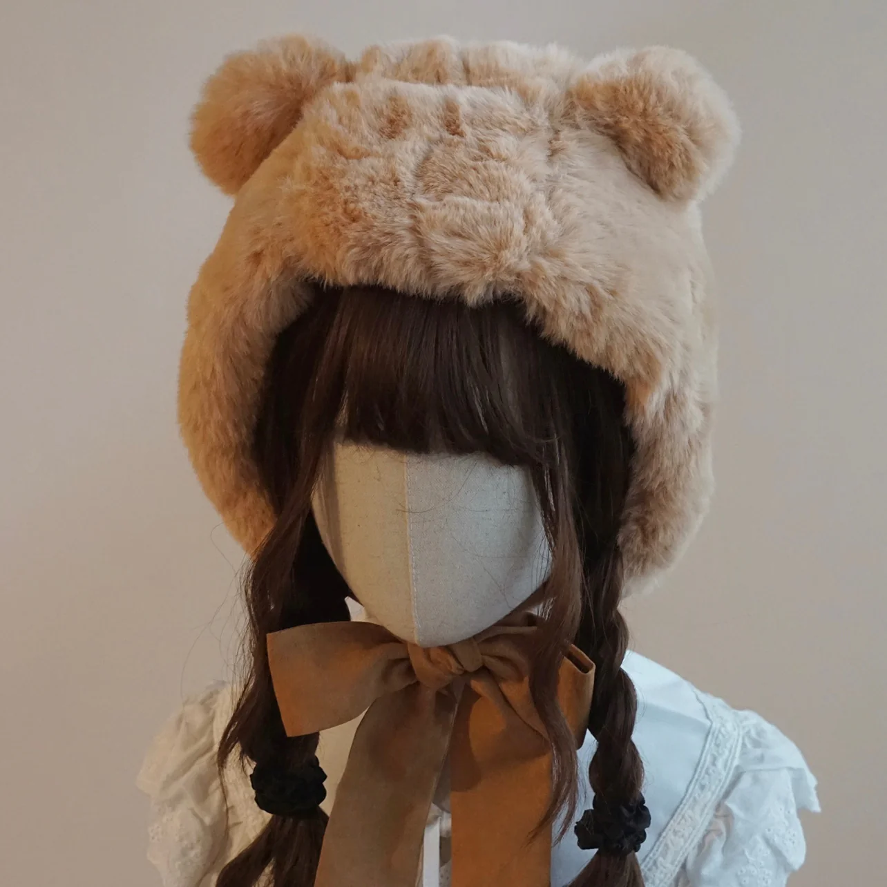 Besozealous - Winter Lolita Hat Bear Ears Hooded Hat - Image 11