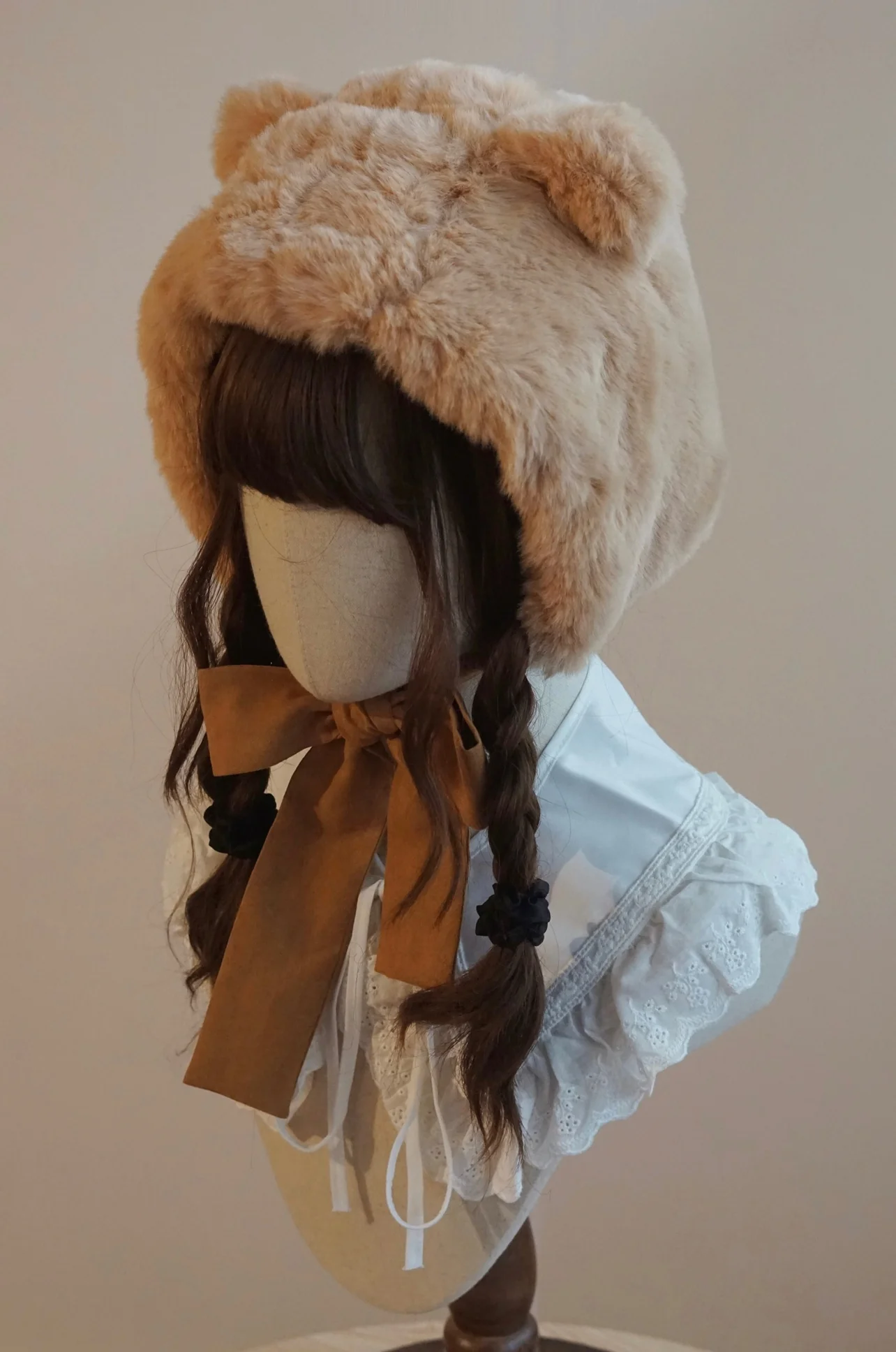 Besozealous - Winter Lolita Hat Bear Ears Hooded Hat - Image 13