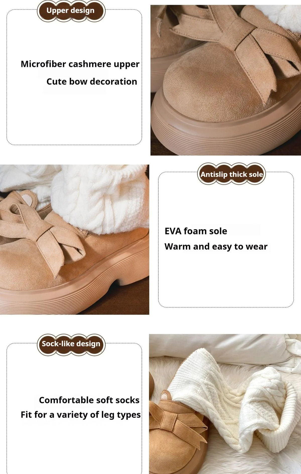 Duidui Bear - Winter Lolita Shoes Snow Boots Leg Warmer Shoes - Image 11