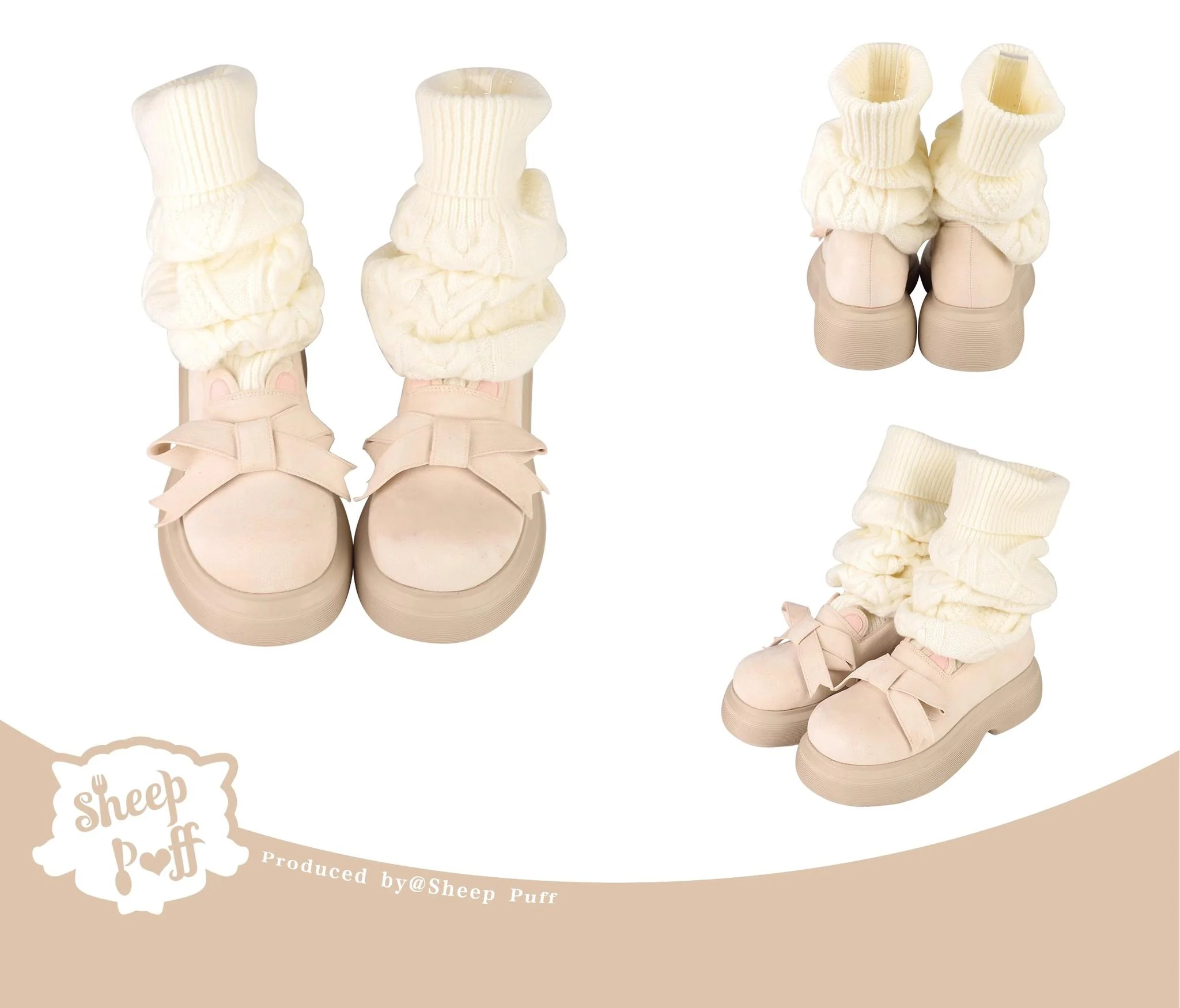 Duidui Bear - Winter Lolita Shoes Snow Boots Leg Warmer Shoes - Image 5