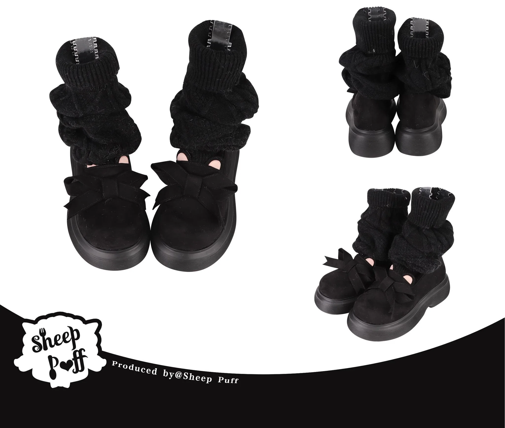Duidui Bear - Winter Lolita Shoes Snow Boots Leg Warmer Shoes - Image 9
