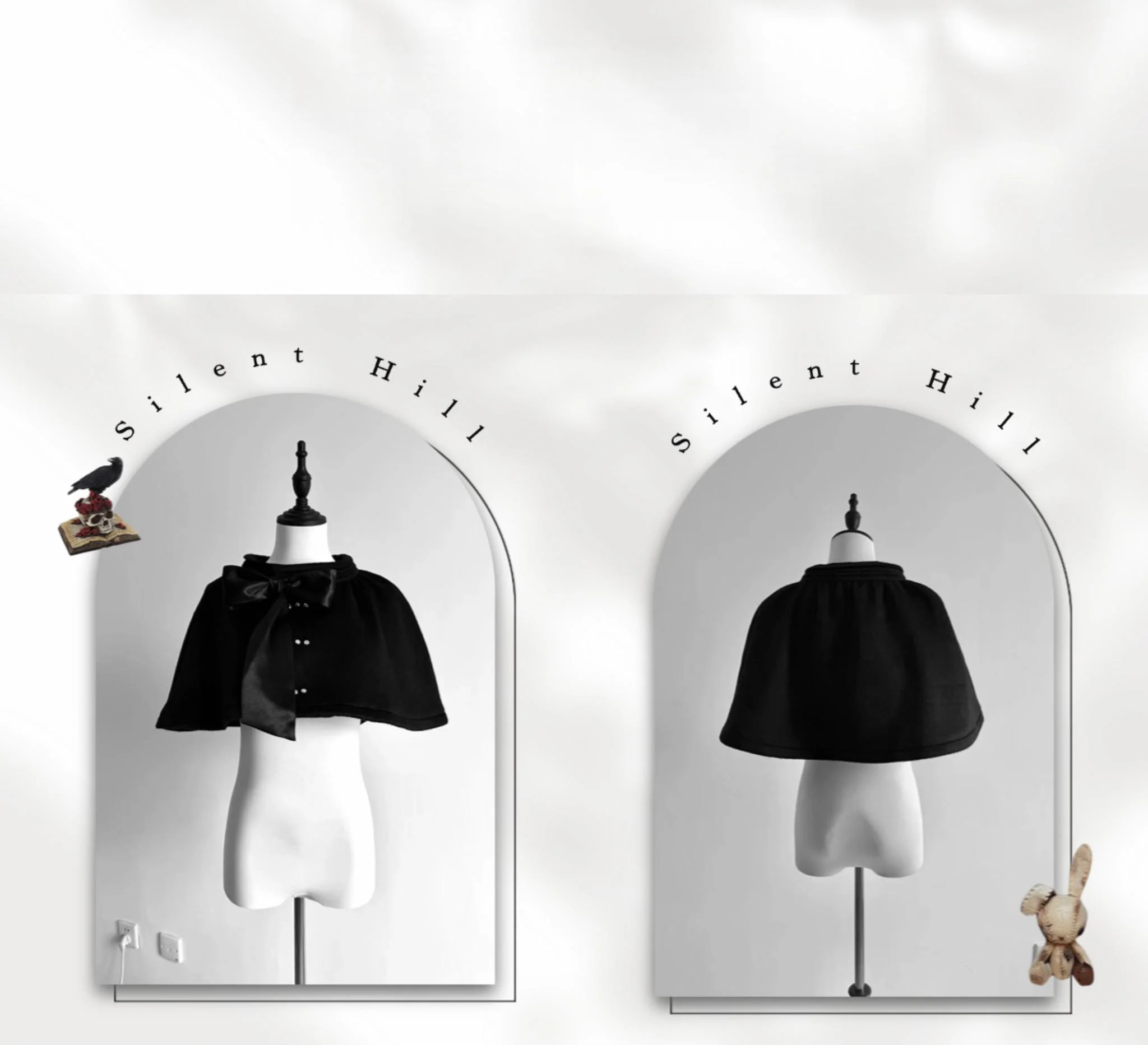 The Original Witch - Silent Hill - Winter Long Gothic Lolita Coat, Detachable Cape - Image 12