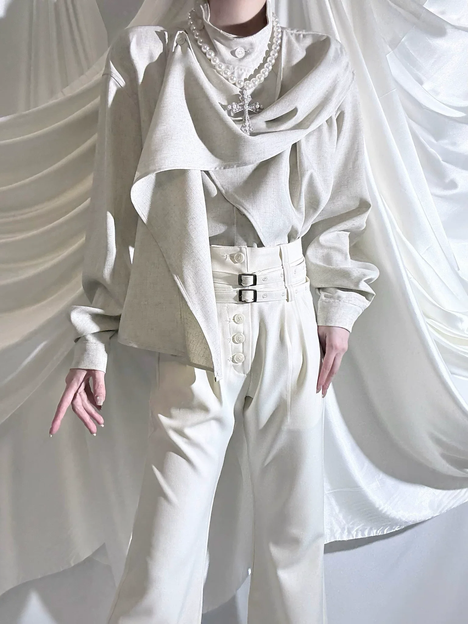 Winter Ouji Fshion Shirt & Pants, Cowl Neck Style