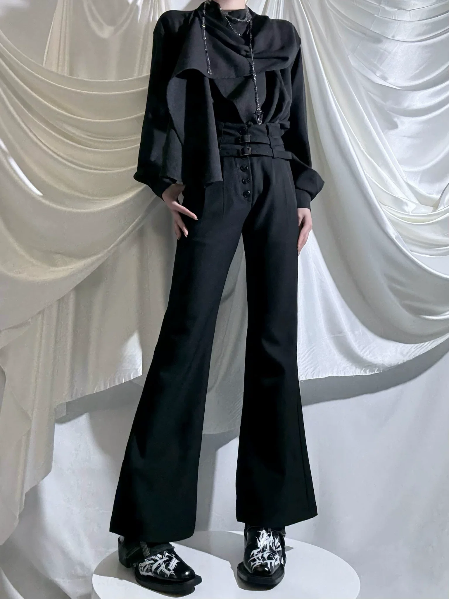 Winter Ouji Fshion Shirt & Pants, Cowl Neck Style - Image 3