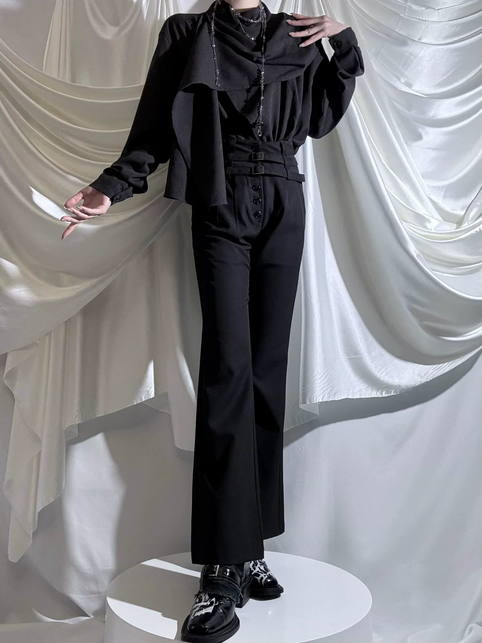 Winter Ouji Fshion Shirt & Pants, Cowl Neck Style - Image 4
