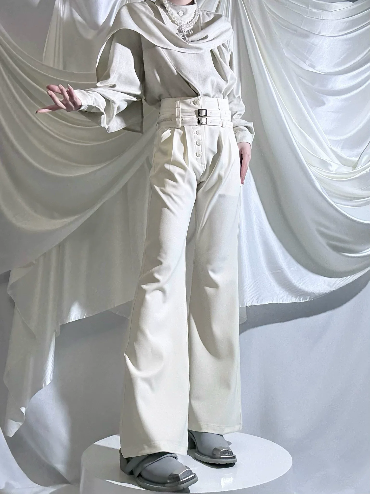 Winter Ouji Fshion Shirt & Pants, Cowl Neck Style - Image 6