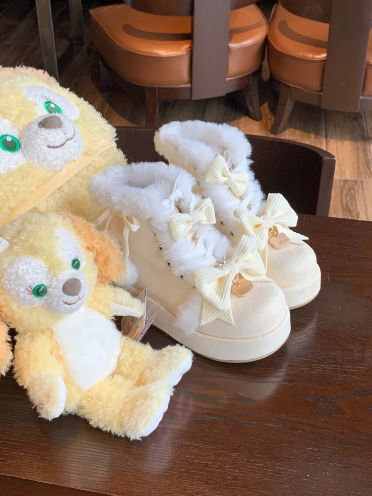 Aimee - Warm - Winter Sweet Lolita Snow Boots Thick Sole Fleece Shoes - Image 11