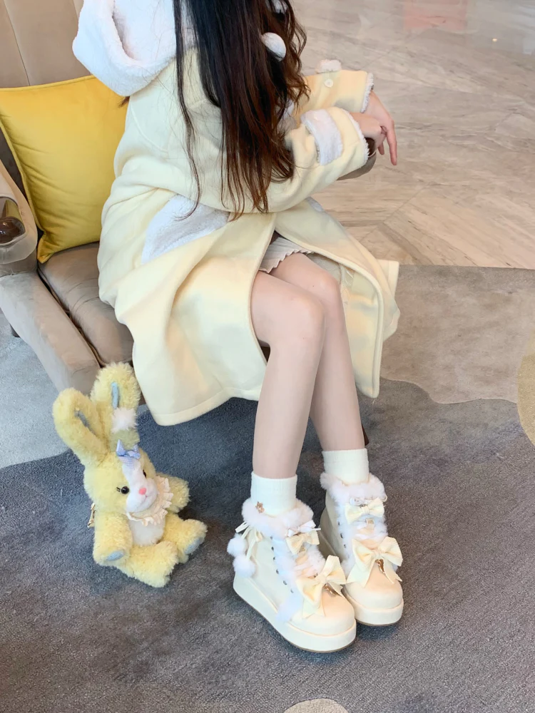 Aimee - Warm - Winter Sweet Lolita Snow Boots Thick Sole Fleece Shoes - Image 7