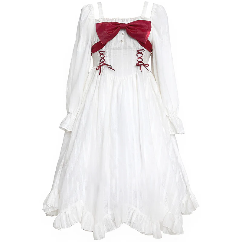 With PUJI - Romantic Dating - Halter Neckline Lolita OP Dress - Image 10
