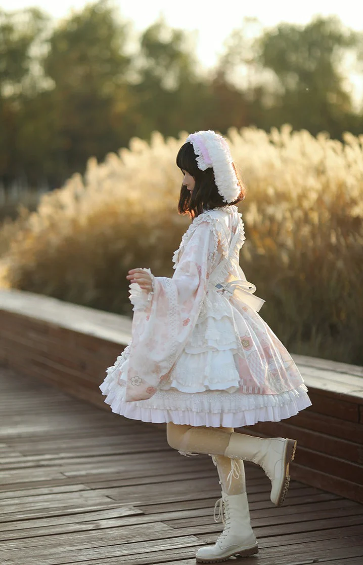 With PUJI - Xiaochunrihe - Wa Lolita OP Dress - Image 7