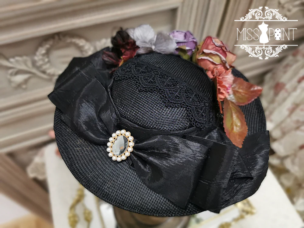 Woody Rose - Elegant Flower Lolita Hat - Image 23