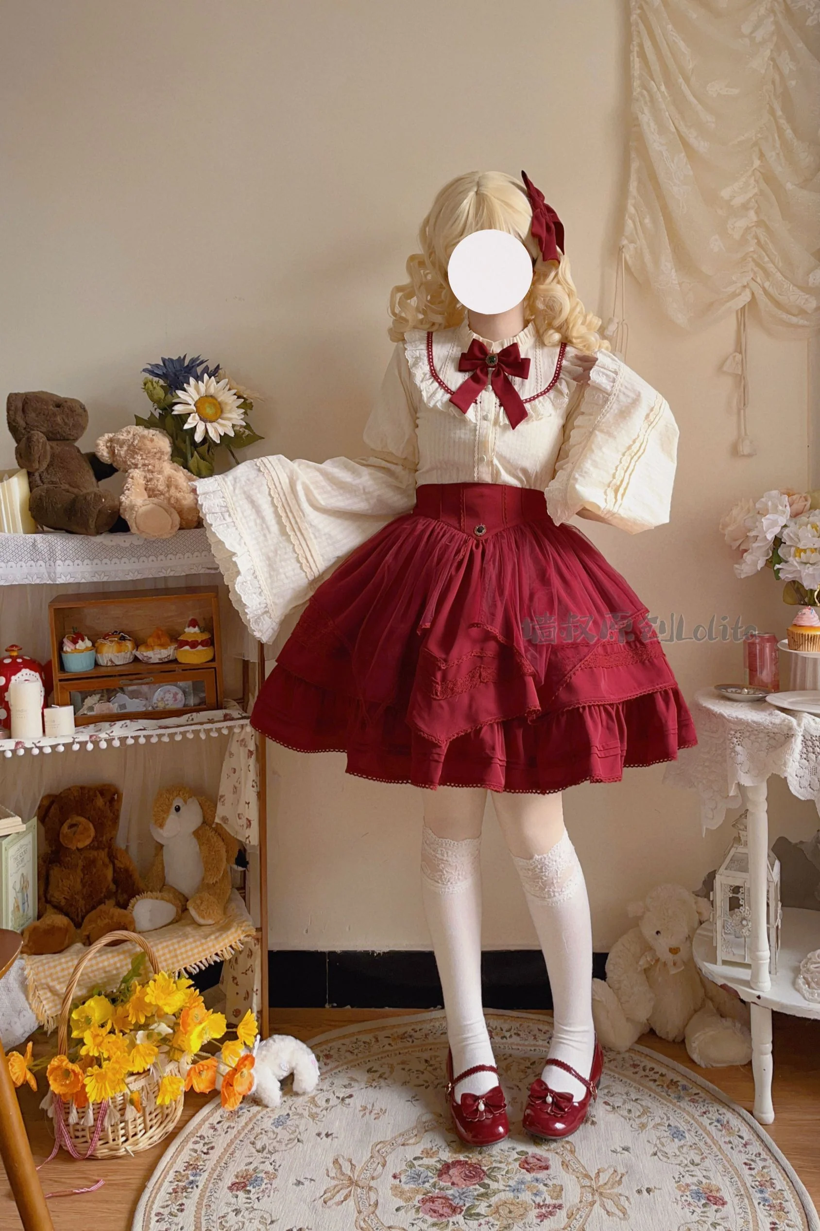 Worthy Girl - Lolita Bow Clip and Black Top Hat - Image 16