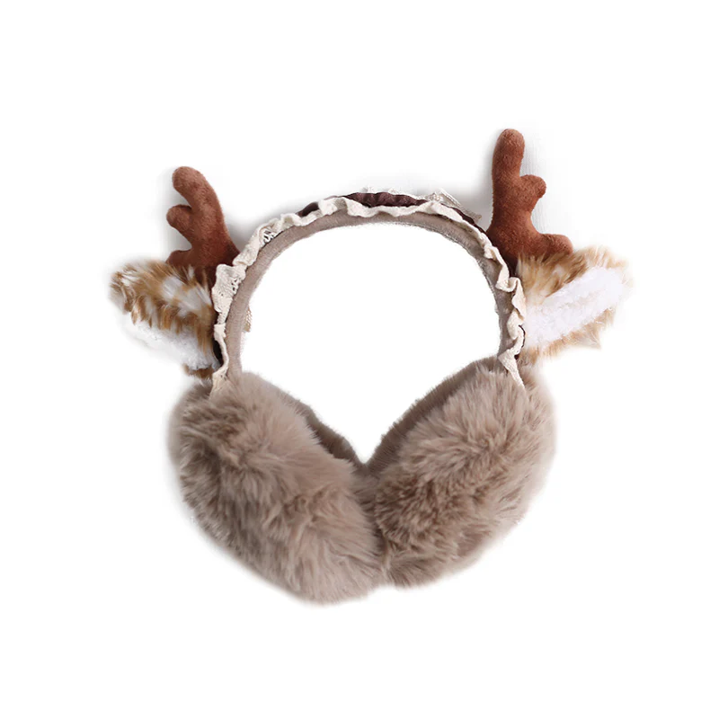 Xiaogui - Christmas Foldable Antlers Earmuffs Lolita KC - Image 4