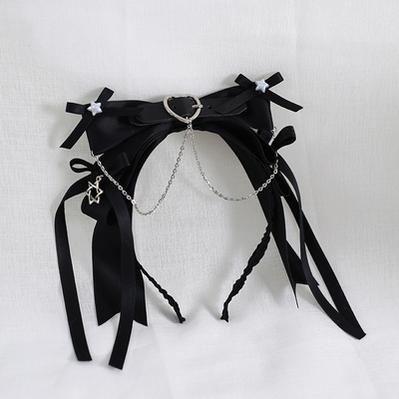 Xiaogui - Dark-themed Gothic Lolita Heart Hair Clips - Image 4