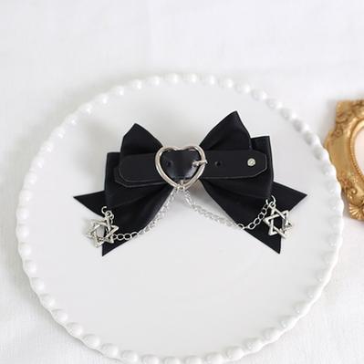 Xiaogui - Dark-themed Gothic Lolita Heart Hair Clips - Image 6