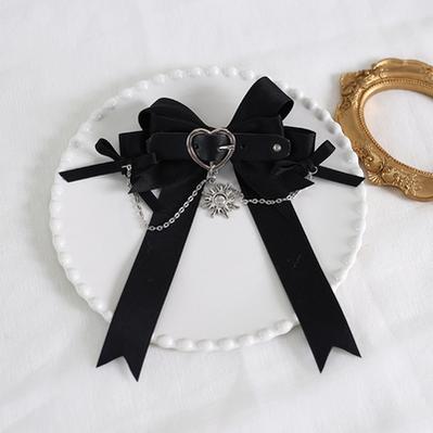 Xiaogui - Dark-themed Gothic Lolita Heart Hair Clips - Image 9