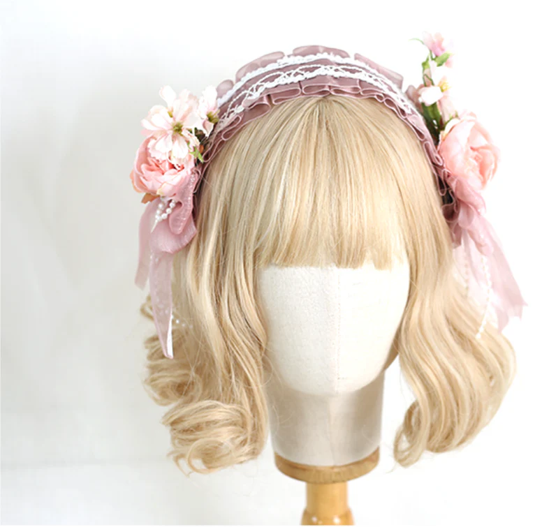 Xiaogui - Elegant Lolita Floral Lace Handmade Headband - Image 17