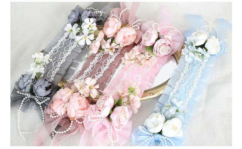Xiaogui - Elegant Lolita Floral Lace Handmade Headband - Image 4