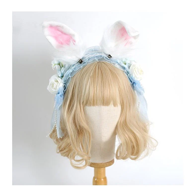 Xiaogui - Elegant Lolita Floral Lace Handmade Headband - Image 7