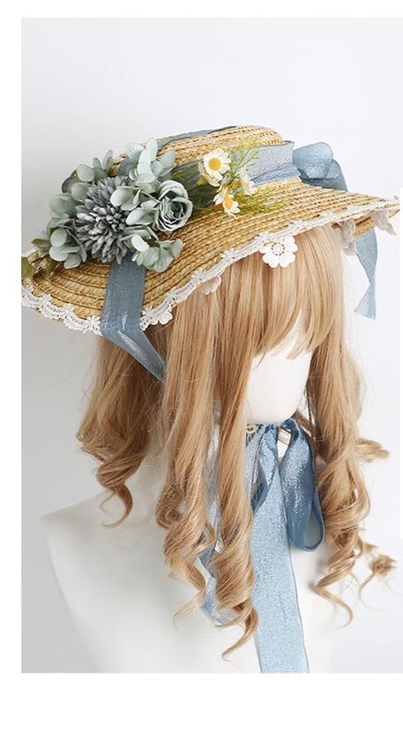 Xiaogui - Elegant Lolita Flower Bow Lace Sunhat - Image 4
