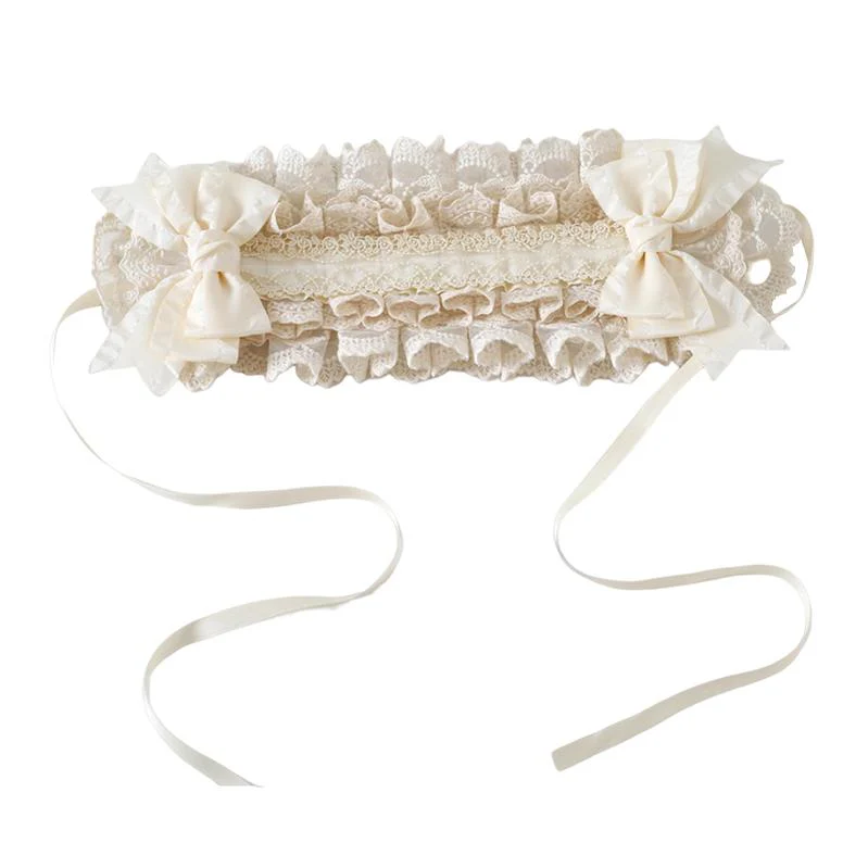 Xiaogui - Elegant Lolita Ivory Lace Hair Band - Image 7