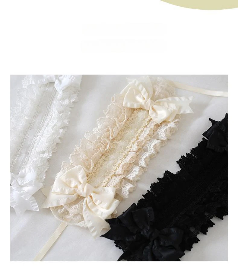 Xiaogui - Elegant Lolita Ivory Lace Hair Band - Image 9