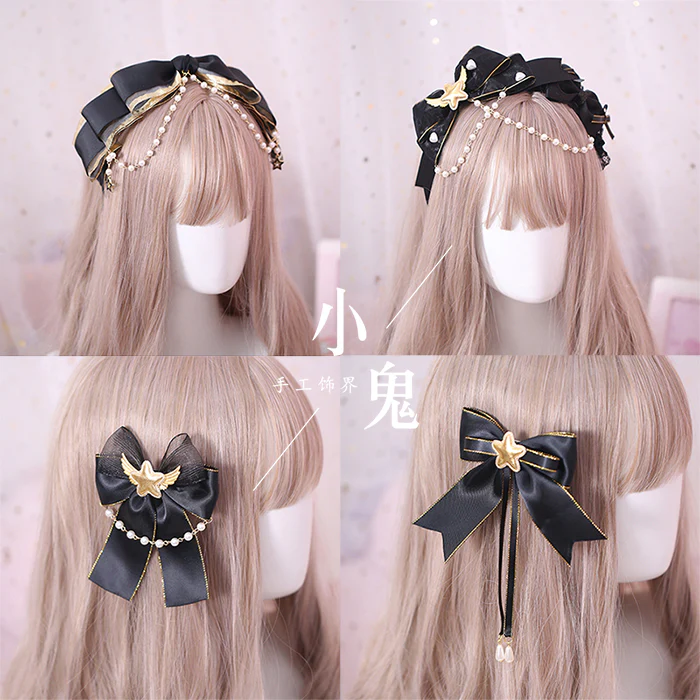 Xiaogui - Gothic Accessories Lolita Bow KC Hairclip - Image 3