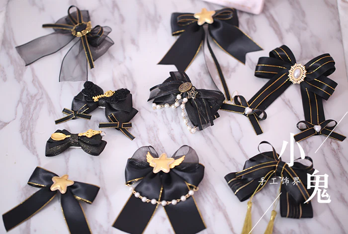 Xiaogui - Gothic Accessories Lolita Bow KC Hairclip - Image 4