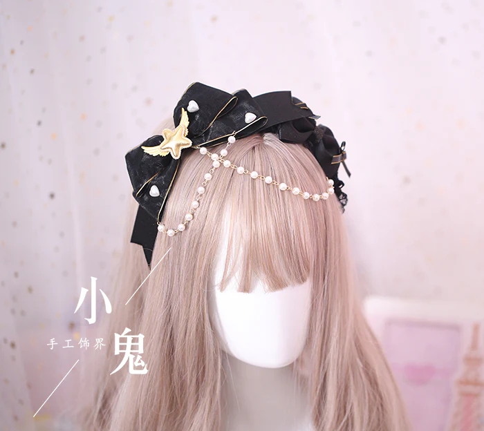Xiaogui - Gothic Accessories Lolita Bow KC Hairclip - Image 6