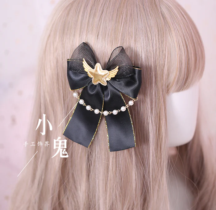 Xiaogui - Gothic Accessories Lolita Bow KC Hairclip - Image 9